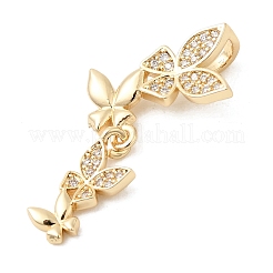 Brass Micro Pave Cubic Zirconia Pendants&nbsp;KK-C141-04KCG