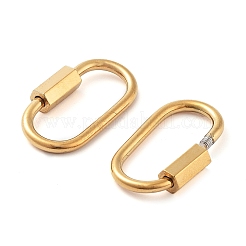 PVD Vacuum Plating 304 Stainless Steel Screw Carabiner Lock Charms&nbsp;X-STAS-H107-04C-G