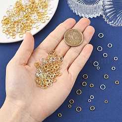 400Pcs 4 Styles Open Jump Rings Brass Jump Rings&nbsp;KK-FS0002-08G