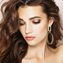 16Pcs Brass Rectangle Stud Earring Findings&nbsp;KK-BC0008-51
