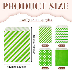 40Pcs 4 Styles Kraft Paper Bags&nbsp;CARB-TA0001-12C