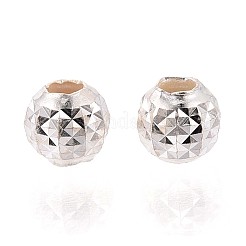 Textured 925 Sterling Silver Beads&nbsp;STER-T008-44S-03