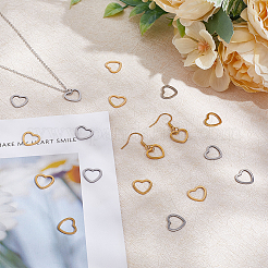 40Pcs 2 Colors 201 Stainless Steel Linking Rings&nbsp;STAS-GL0001-05
