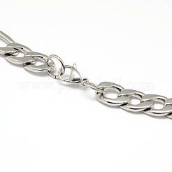 Tarnish Resistant Fashionable 304 Stainless Steel Figaro Chain Necklaces for Men&nbsp;STAS-A028-N018P