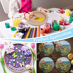 MDF Round Clay Photo Frames&nbsp;AJEW-WH0709-269