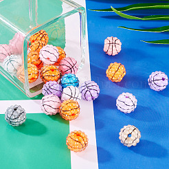 30Pcs Sport Theme Resin Rhinestone Beads&nbsp;RESI-TA0004-12