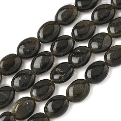 Natural Golden Sheen Obsidian Beads Strands&nbsp;G-Z006-A40
