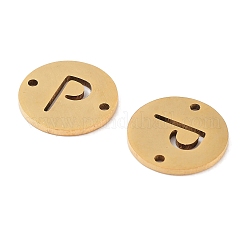 PVD Vacuum Plating 201 Stainless Steel Hollow Flat Round Links&nbsp;FIND-R149-03P-G