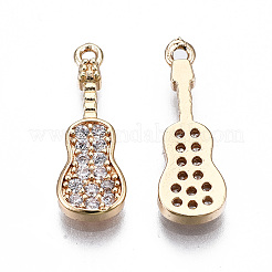 Brass Micro Pave Clear Cubic Zirconia Pendants&nbsp;X-KK-S359-113-RS
