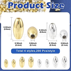 800Pcs 4 Styles Plating Eco-Friendly Plastic Beads&nbsp;KY-YW0002-34