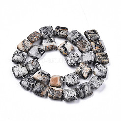 Natural Map Stone/Picasso Stone/Picasso Jasper Beads Strands&nbsp;X-G-N326-140H
