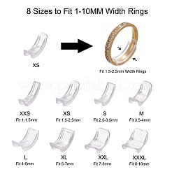 8Pcs 8 Sizes Plastic Invisible Ring Size Adjuster&nbsp;TOOL-H005-01
