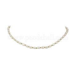 Natural Cultured Freshwater Pearl Rice Beaded Necklaces&nbsp;NJEW-JN06044