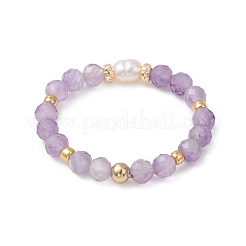 Natural Cultured Freshwater Pearl and Gemstone Finger Rings&nbsp;RJEW-JR00970