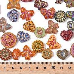Painted Glass Beads&nbsp;GL-CBA4370-03