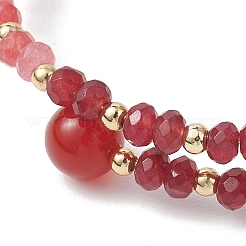 Dyed Natural Malaysia Jade & Brass Beaded Bangles for Women&nbsp;BJEW-JB13343-02