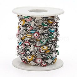 304 Stainless Steel Enamel  Link Chains&nbsp;STAS-H145-20P