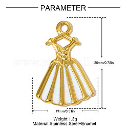 304 Stainless Steel Enamel Pendants&nbsp;STAS-OY005-25G