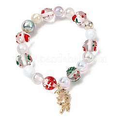 65Pcs Christmas Theme Resin Enamel Beads&nbsp;RESI-Z041-01