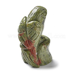 Natural Gemstone Carved Healing Parrot Figurines&nbsp;G-K342-01