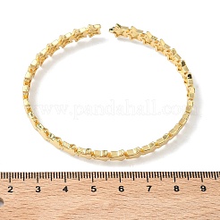 Star Brass Cuff Bangles for Women&nbsp;BJEW-C144-01A-G