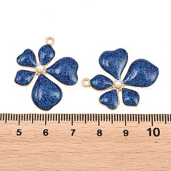 304 Stainless Steel Enamel & Glitter Powder & ABS Plastic Pearl Pendants&nbsp;STAS-G398-23G-01