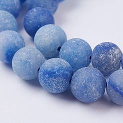 Dyed & Heated Natural Blue Aventurine Beads Strands&nbsp;G-J376-31-8mm