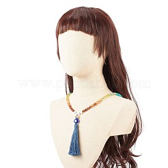 Gemstone Mala Beads Necklace&nbsp;X-NJEW-JN03814