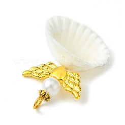 Spiral Shell Angel Pendants&nbsp;PALLOY-JF02506