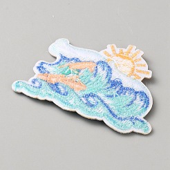Polyester Computerized Embroidery Cloth Iron on/Sew on Patches&nbsp;DIY-WH0890-25F