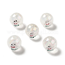 AB Color Transparent Crackle Acrylic Round Beads&nbsp;LS-OACR-A013-03A