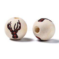 Unfinished Natural Wood European Beads&nbsp;WOOD-S057-033