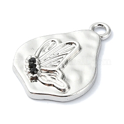 Rack Plating Alloy with Rhinestone Pendants&nbsp;FIND-Z051-02P-01