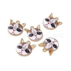 Rack Plating Alloy Enamel Pendants&nbsp;LS-ENAM-K050-02G
