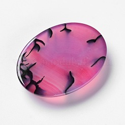 Natural Dragon Veins Agate Cabochons&nbsp;X-G-F296-03-30x40mm
