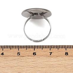 304 Stainless Steel Cuff Ring Components&nbsp;LS-STAS-D372-06P-07
