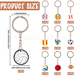 38Pcs Sports PVC Pendant Keychains&nbsp;KEYC-CN0001-09