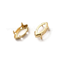 Horse Eye Brass Sew on Prong Settings&nbsp;KK-N0084-A03-5x10G