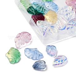 40Pcs 4 Styles Transparent Glass Pendants&nbsp;GLAA-FP0001-16