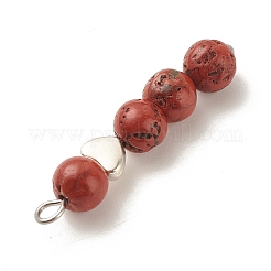 Round Natural Mixed Gemstone Pendants&nbsp;PALLOY-JF01511