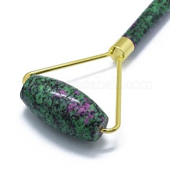Natural Ruby in Zoisite Brass Face Massager&nbsp;MRMJ-G010-08