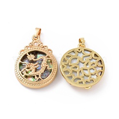 Natural Abalone Shell/Paua Shell Pendants&nbsp;BSHE-I014-G