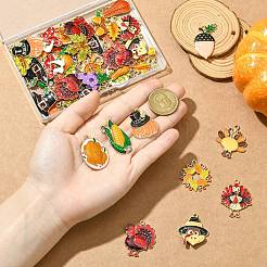 40Pcs 20 Styles Thanksgiving Day Zinc Alloy Enamel Pendants&nbsp;FIND-CJ0004-82