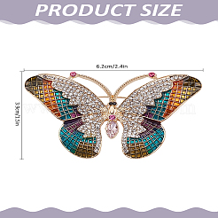 1Pc Butterfly Pave Colorful Rhinestone Brooch&nbsp;JEWB-LP0004-14