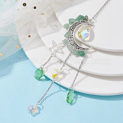 Moon & Star Alloy Hanging Ornaments&nbsp;HJEW-TA00096-02
