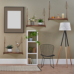 4Pcs Rectangle Wooden Hanging Stands for Plants&nbsp;ODIS-WA0001-15