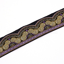 Ethnic style Embroidery Polyester Ribbons&nbsp;OCOR-WH0063-29A
