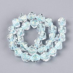 Handmade Foil Glass Beads Strands&nbsp;FOIL-Q002-06B