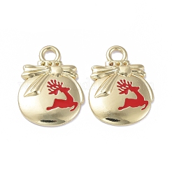 Golden Plated Alloy Enamel Pendants&nbsp;ENAM-D040-E06-G