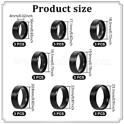 24Pcs 8 Styles Stainless Steel Finger Rings for Women&nbsp;RJEW-NB0001-06EB